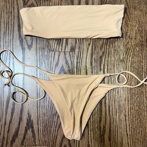 DIPPIN DAISY tan bandeau bikini